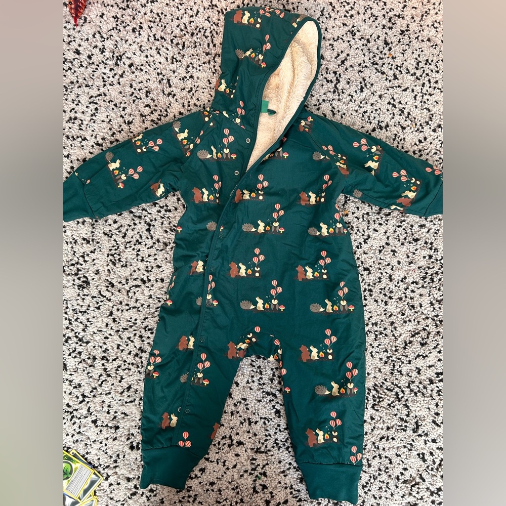 Little green radicals sherpa lined snowsuit